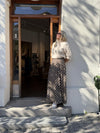 Striped Organza Maxi Skirt