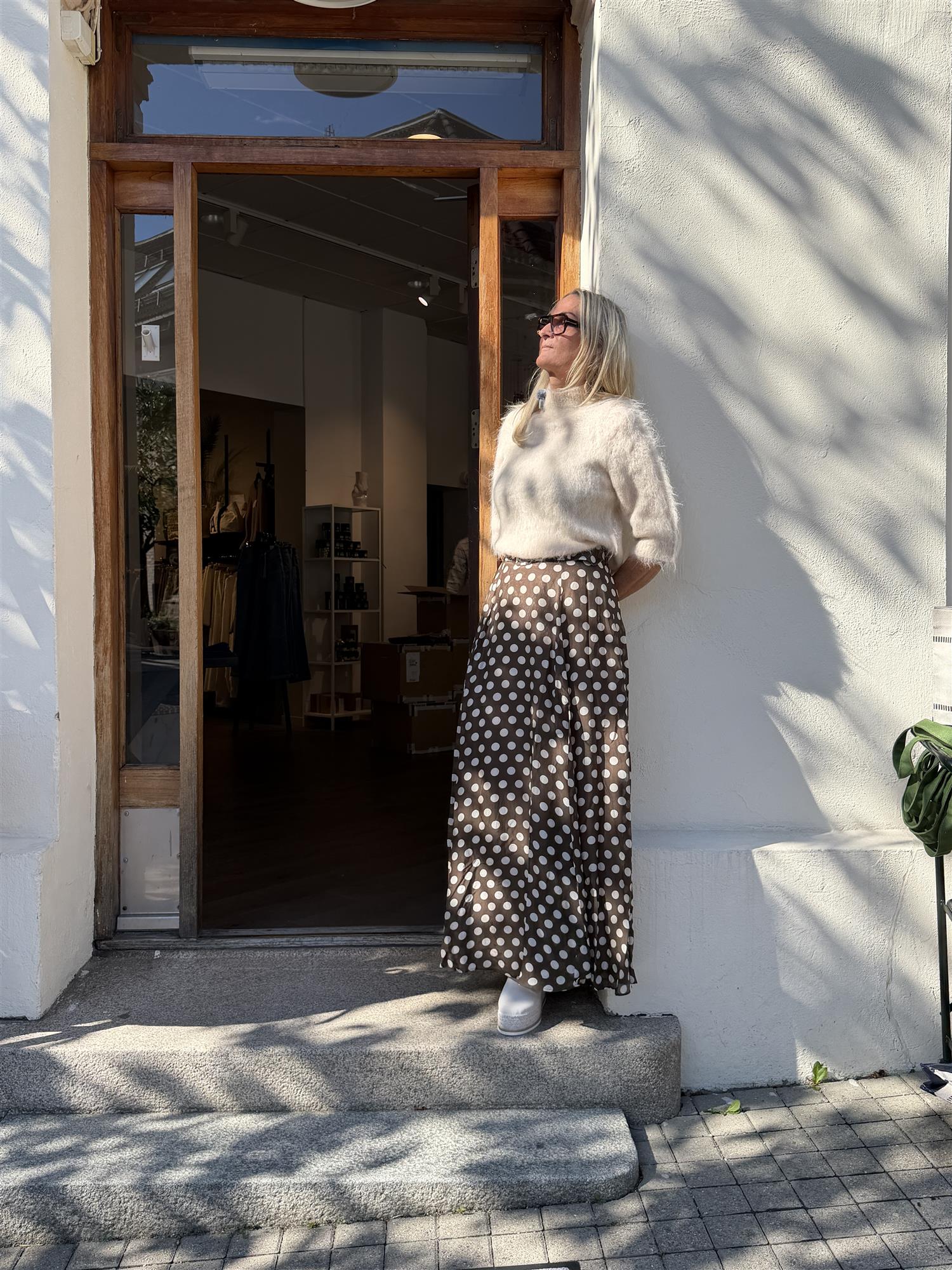 Striped Organza Maxi Skirt