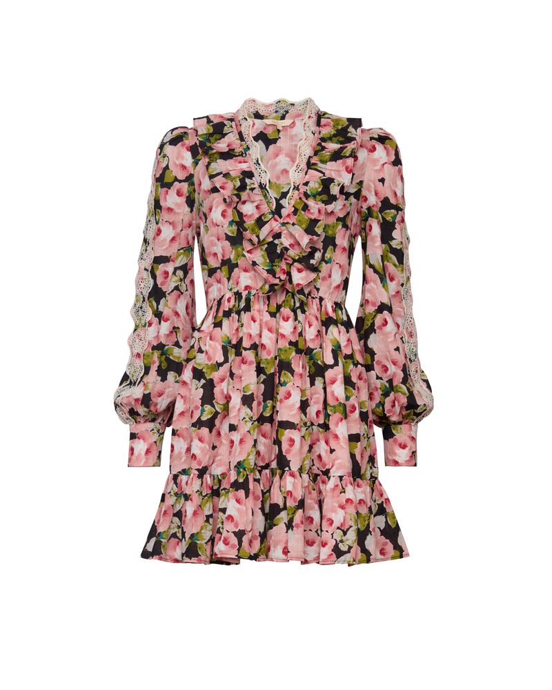 Cotton Slub V-Neck Dress