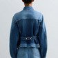 TWO-TONE DENIM RELAXED-FIT JACKET