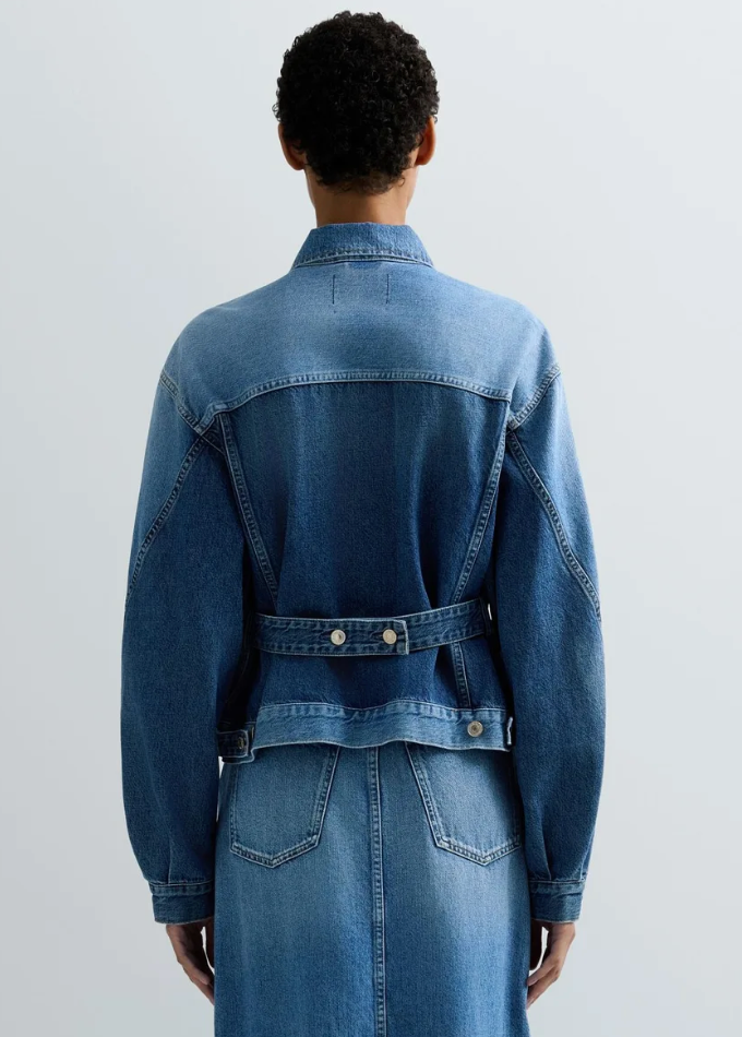 TWO-TONE DENIM RELAXED-FIT JACKET