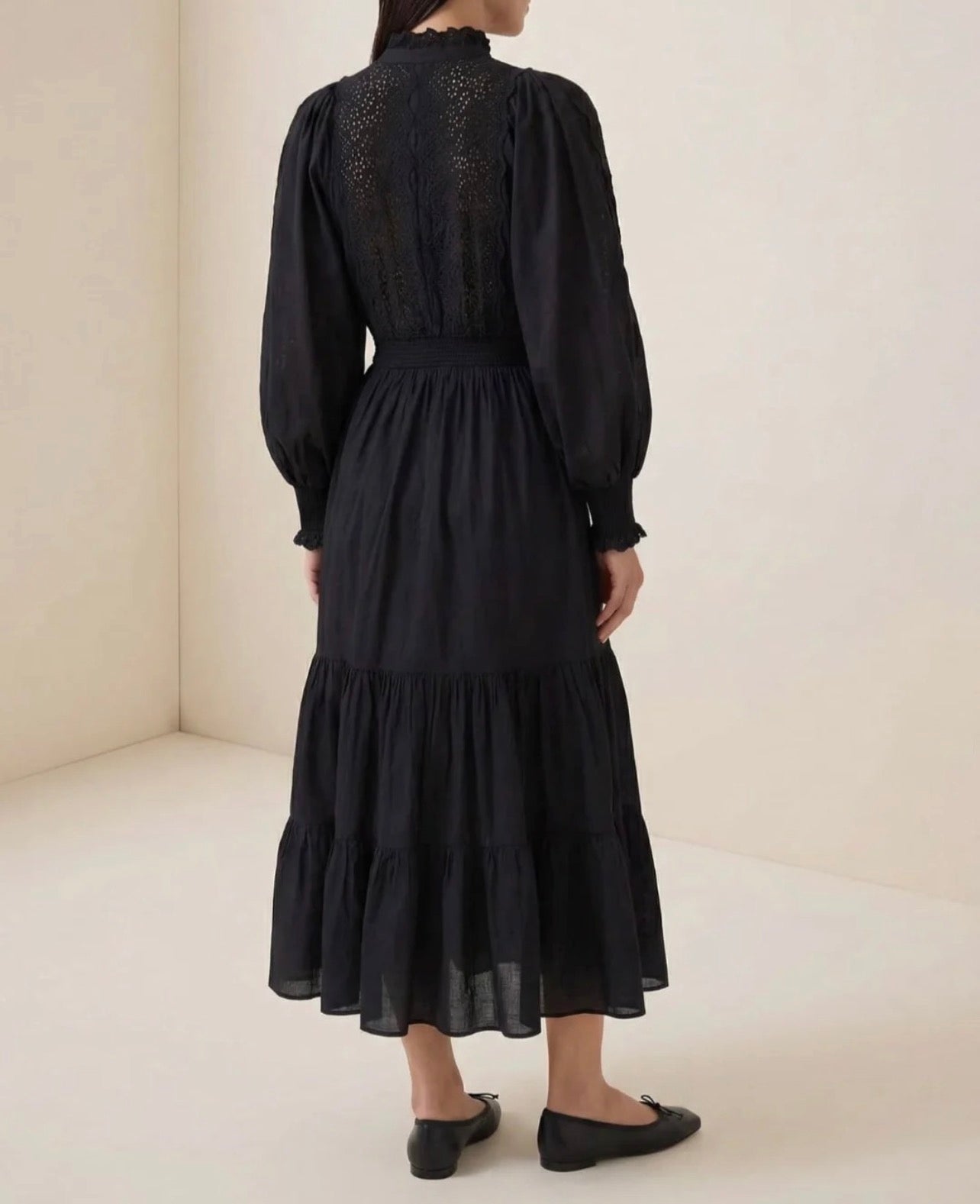 Cotton Slub Midi Dress