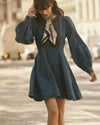 Denim fitted dress