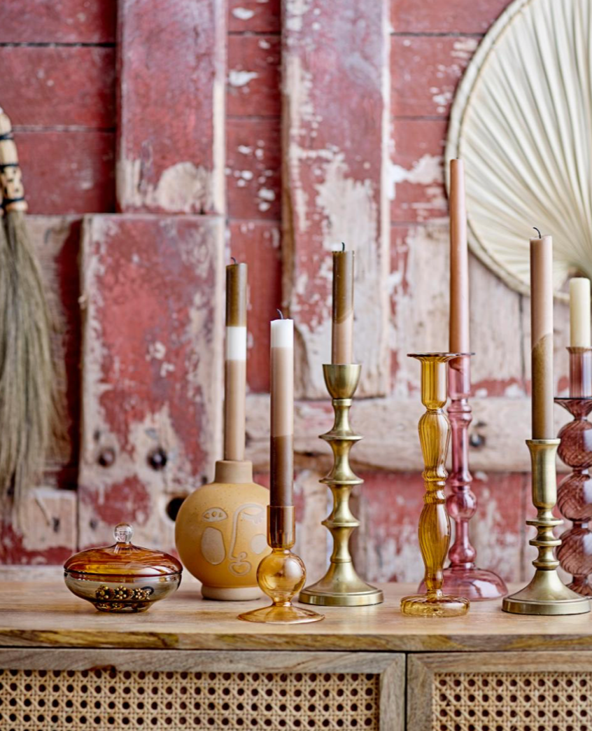 Dip dye kronelys - brown