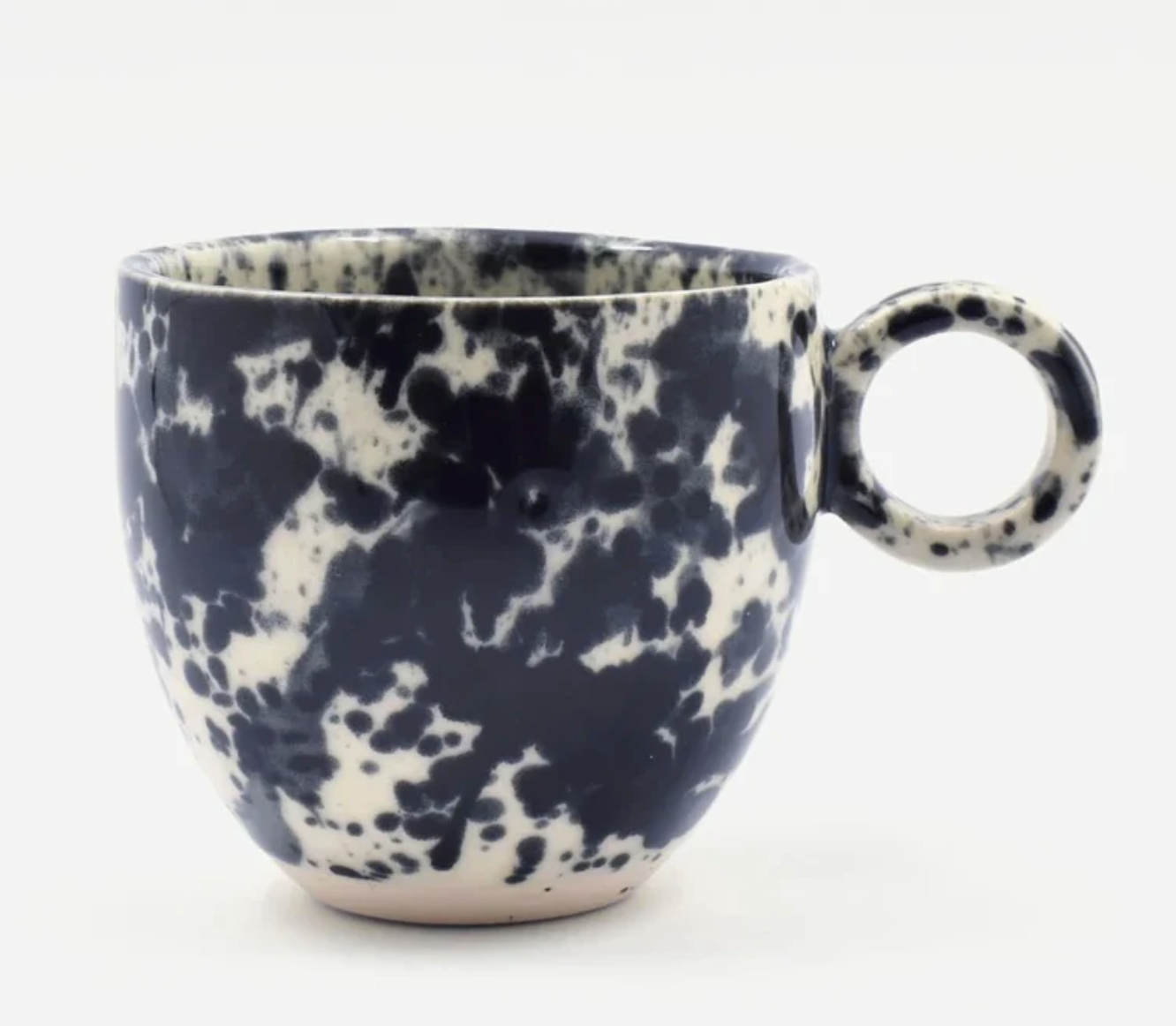 Black Splatter Espresso cup - Ceramics
