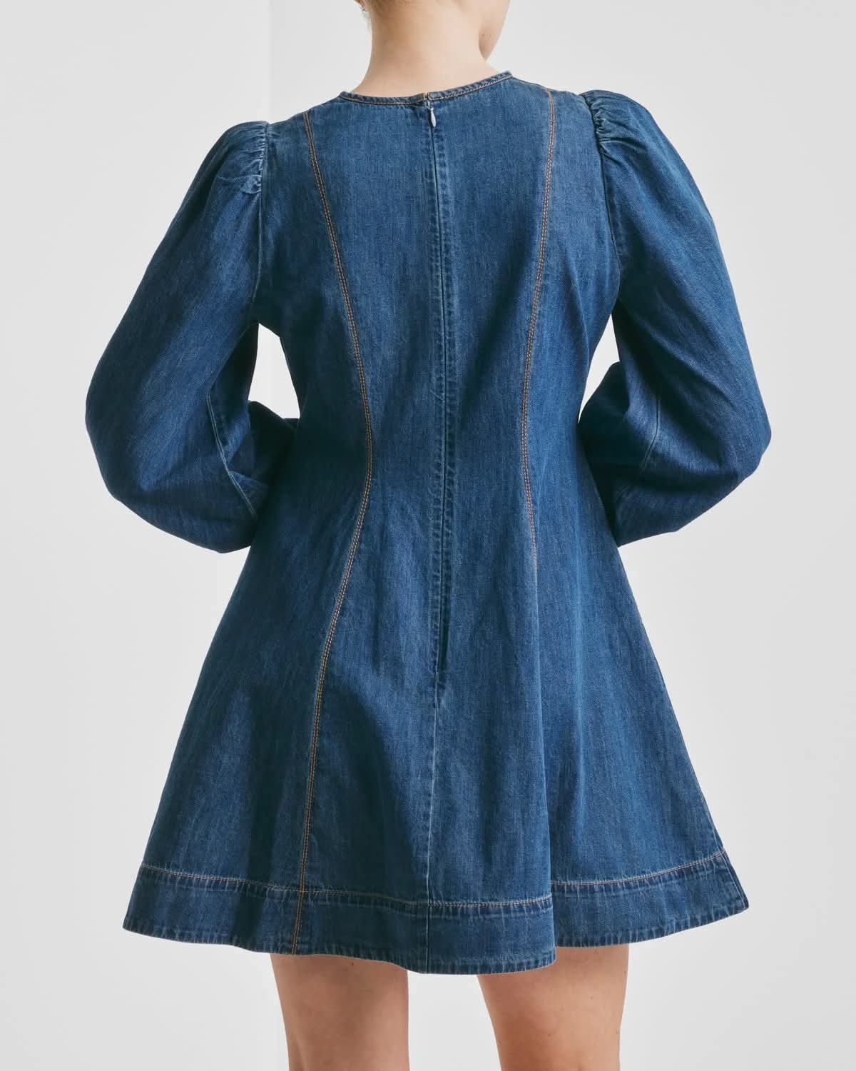 Denim fitted dress