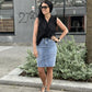 Isabelle skirt knee length - denim
