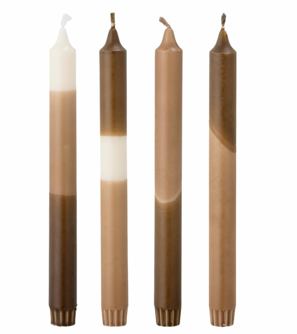 Dip dye kronelys - brown