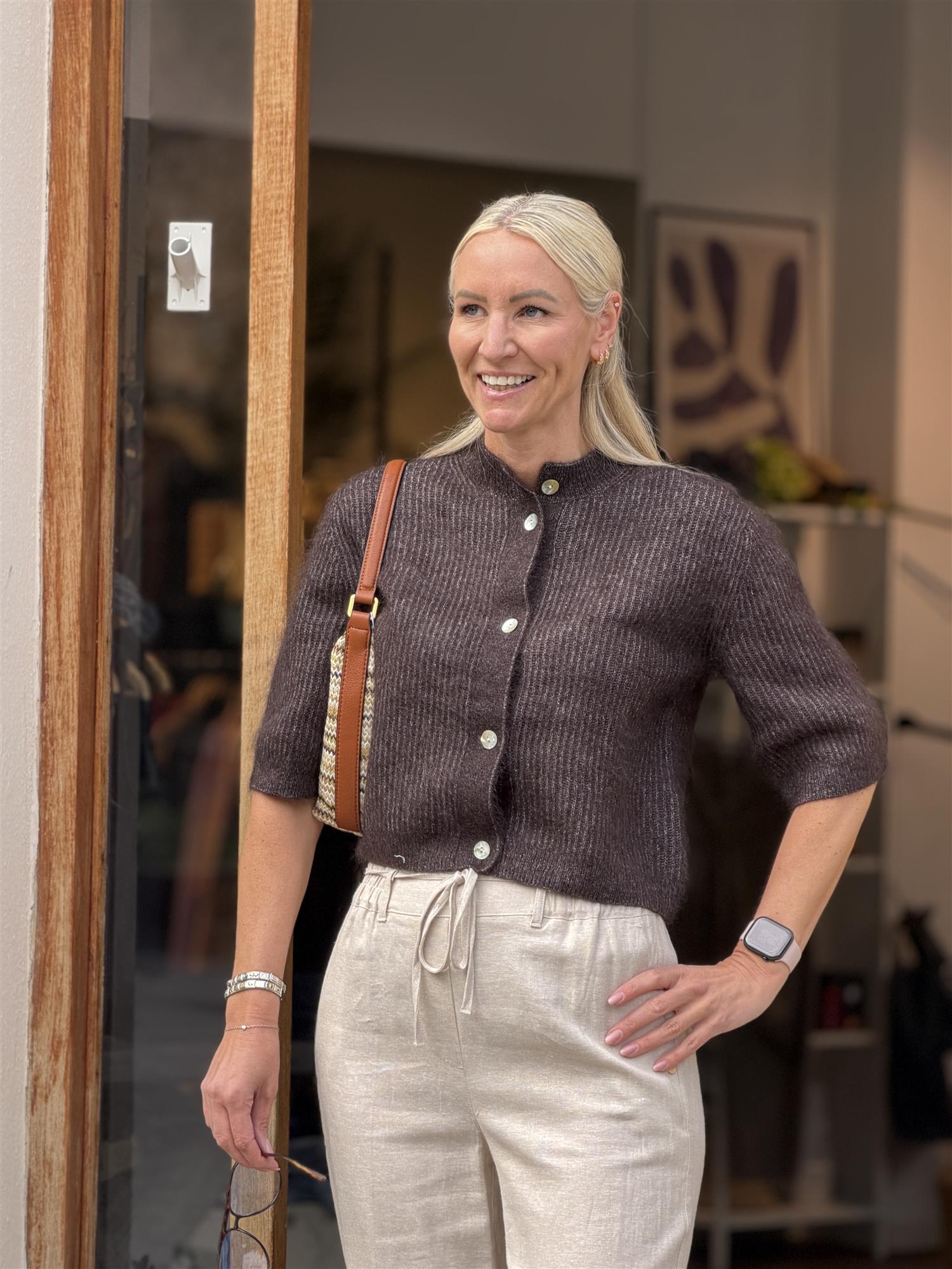 Andrea Knit Rib Cardigan