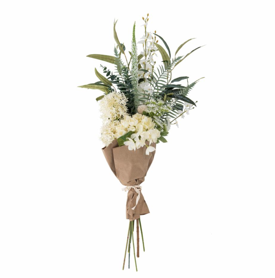 Symphonie Buket - Hvit - Kunstige Blomster