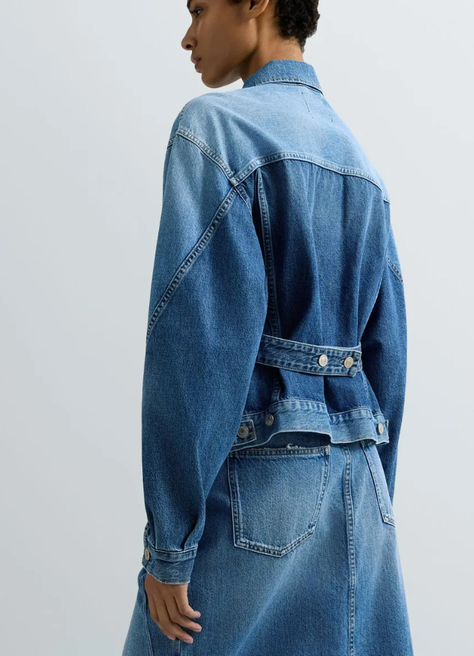 TWO-TONE DENIM RELAXED-FIT JACKET