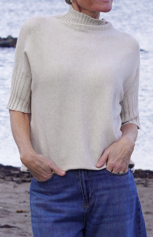 Turtleneck Sweat Sabbia