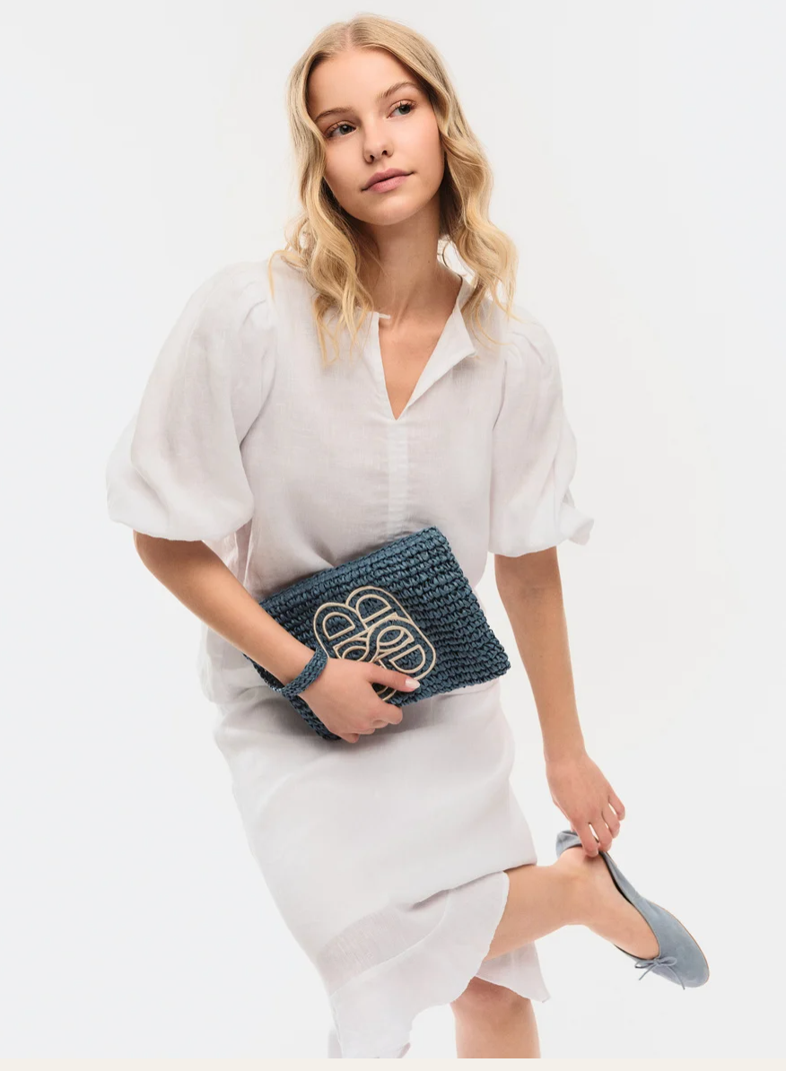 Mim Straw Clutch