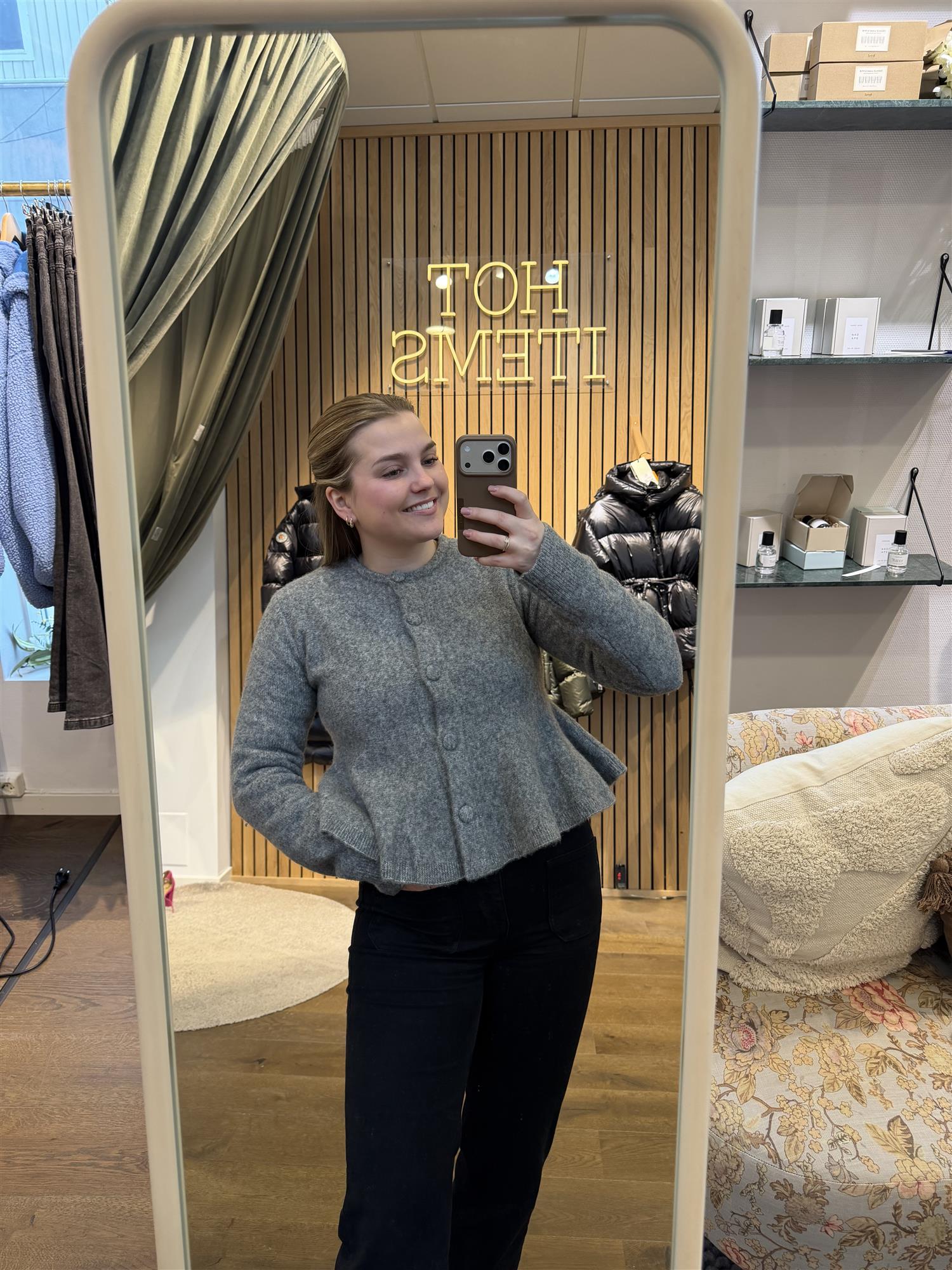 Hiva Peplum Knit Cardigan