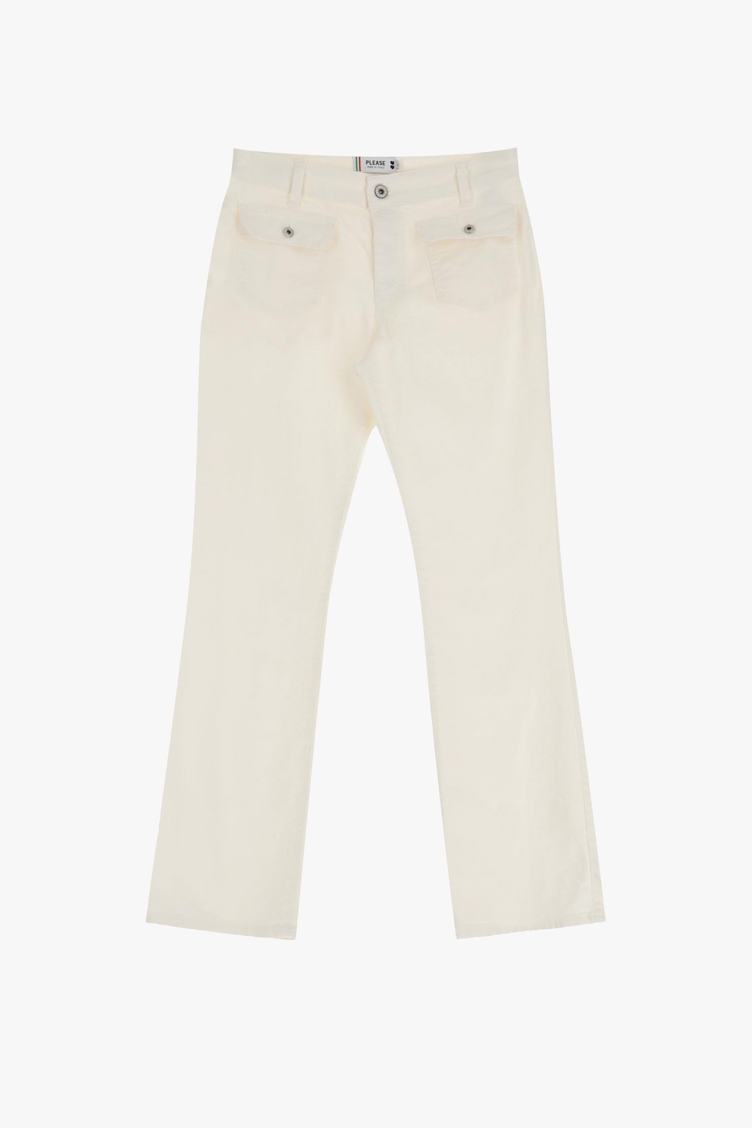 Fine pocket cotton jeans