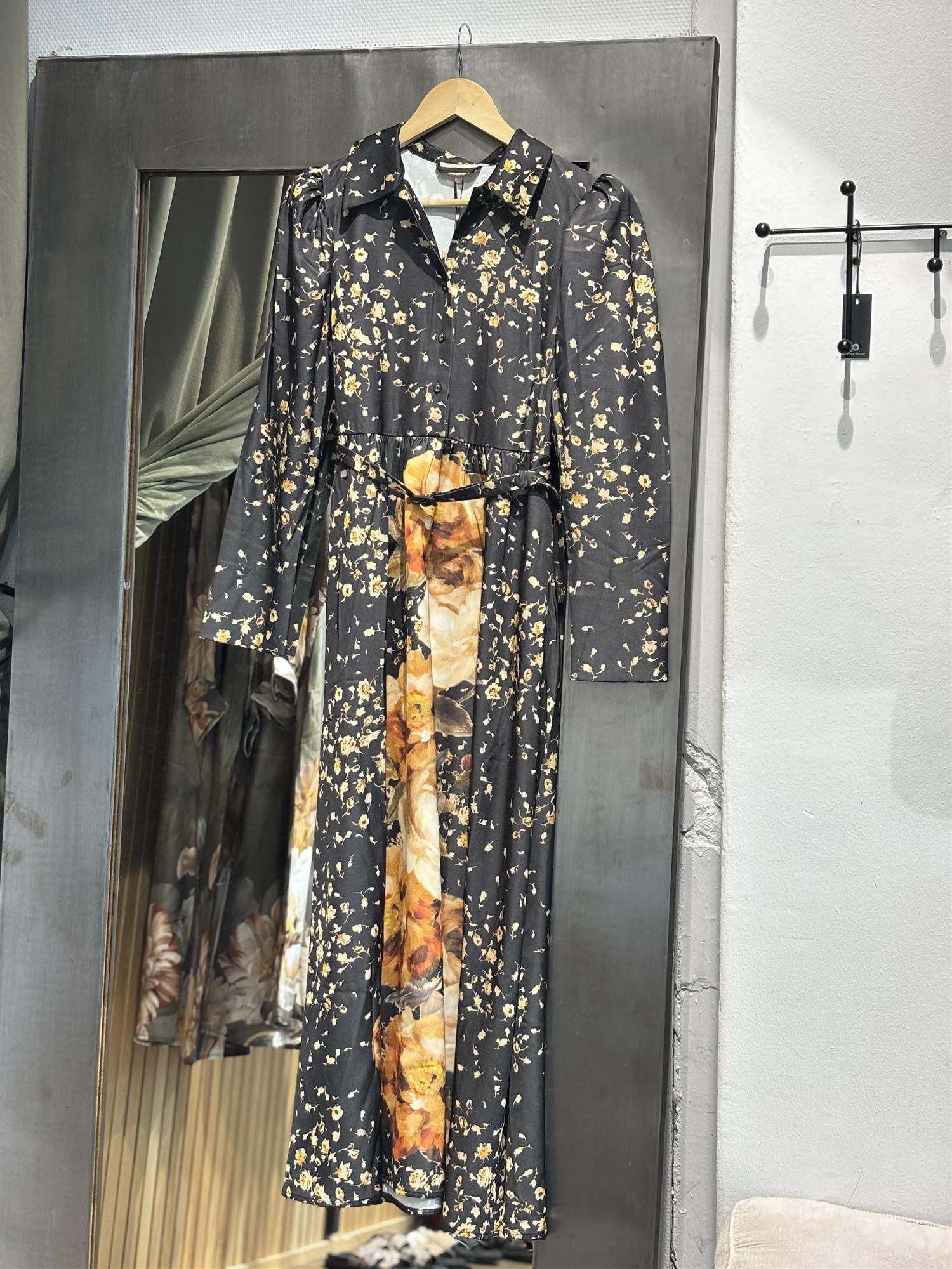 Tailored Satin Shirt Dress