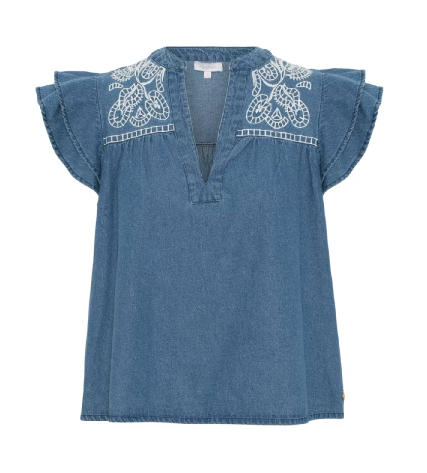Denim Top Embroidery