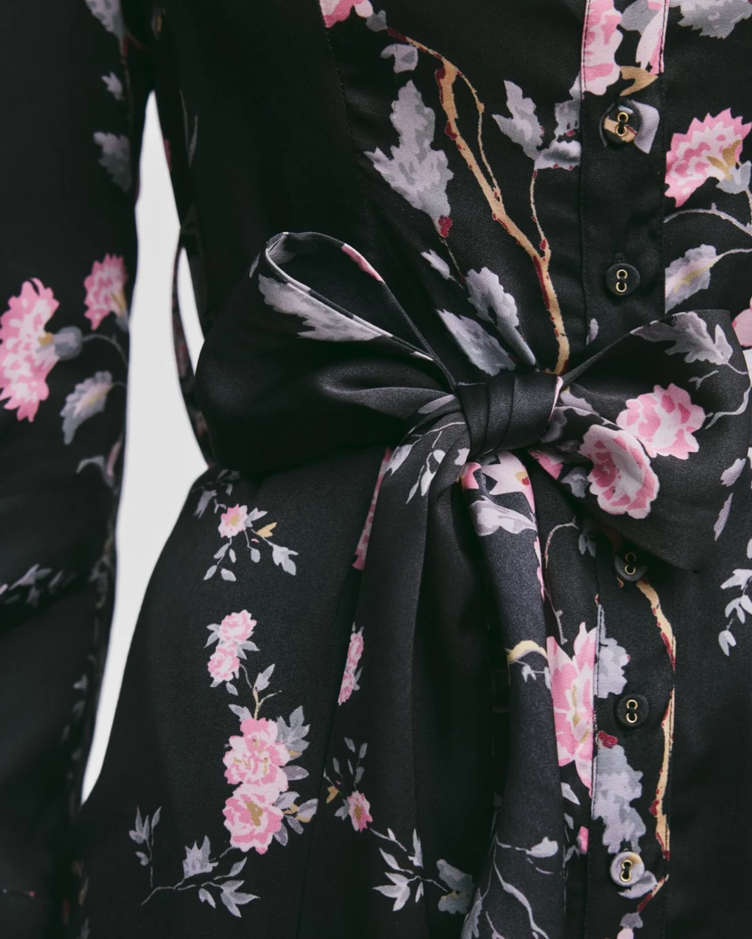 Satin belt dress