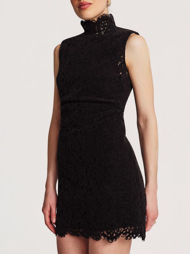 Lace Velvet Mini Dress