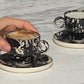 Black Splatter Espresso cup - Ceramics