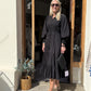 Cotton Slub Midi Dress