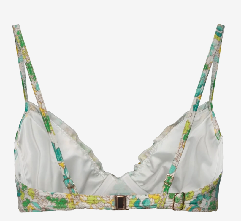 Balconette wavy bikini top