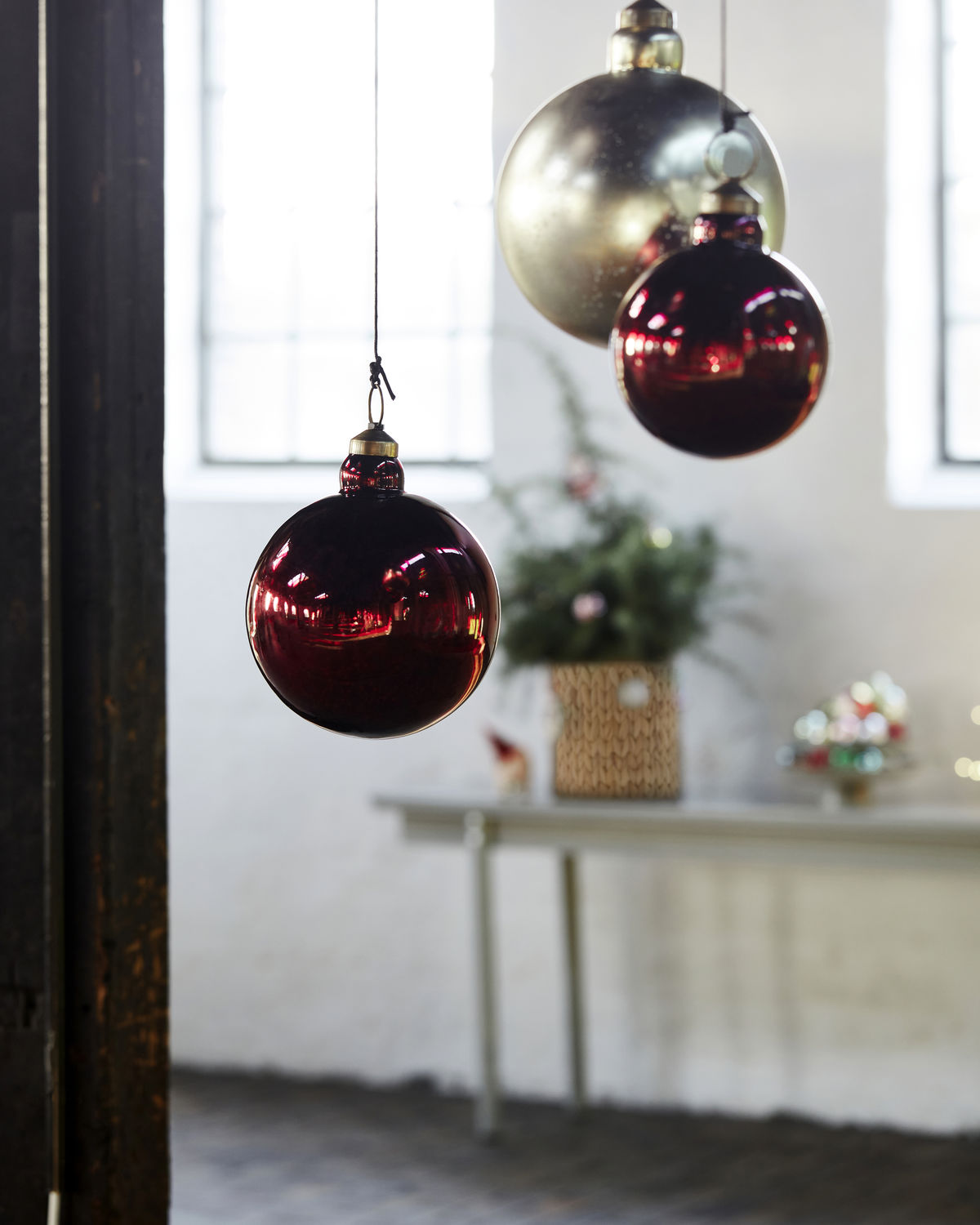 Julekule stor 20 dia-  Shine rosa