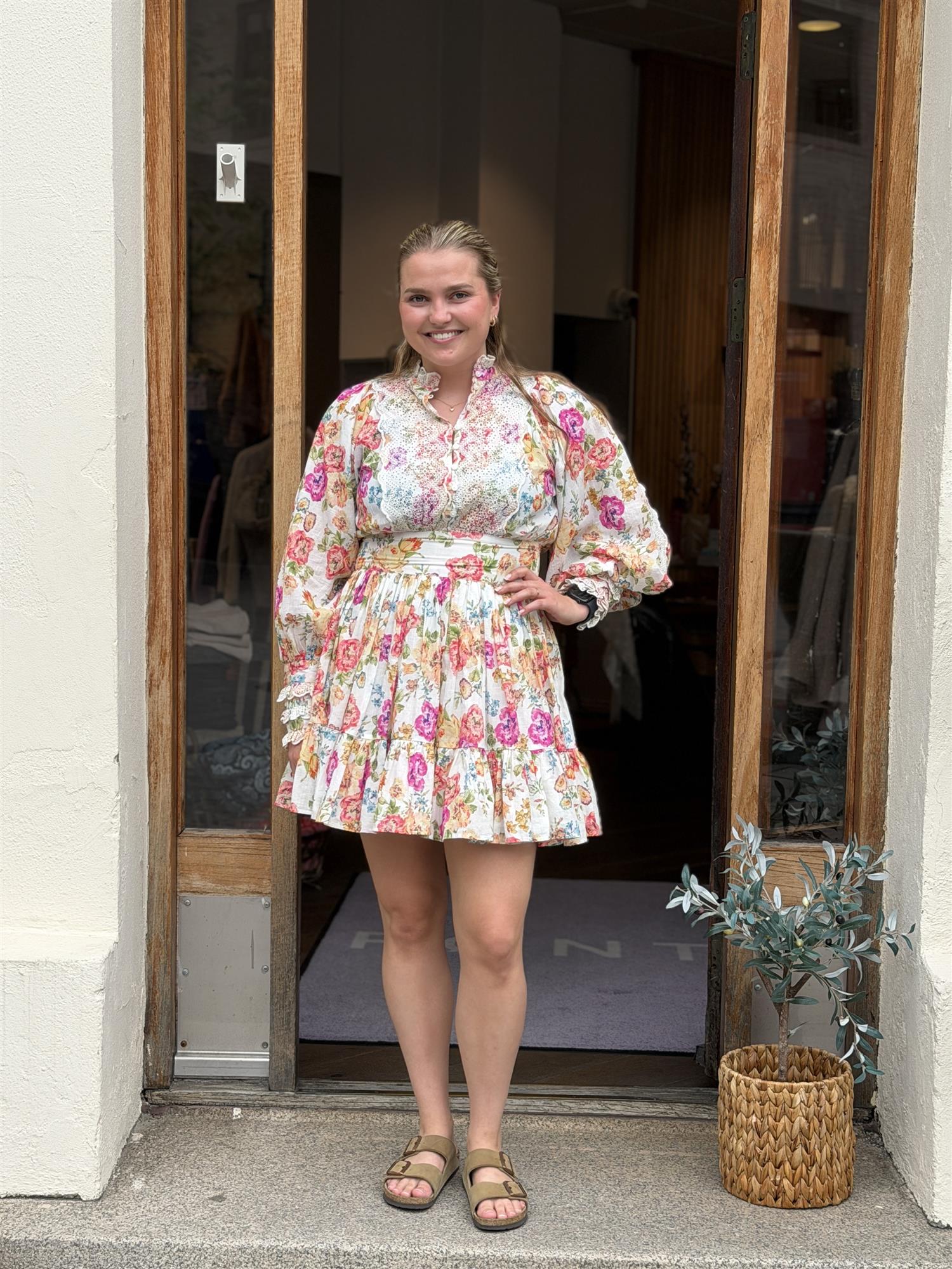 Cotton Slub Mini Dress