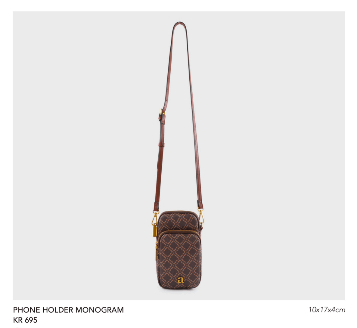 Phone holder monogram veske