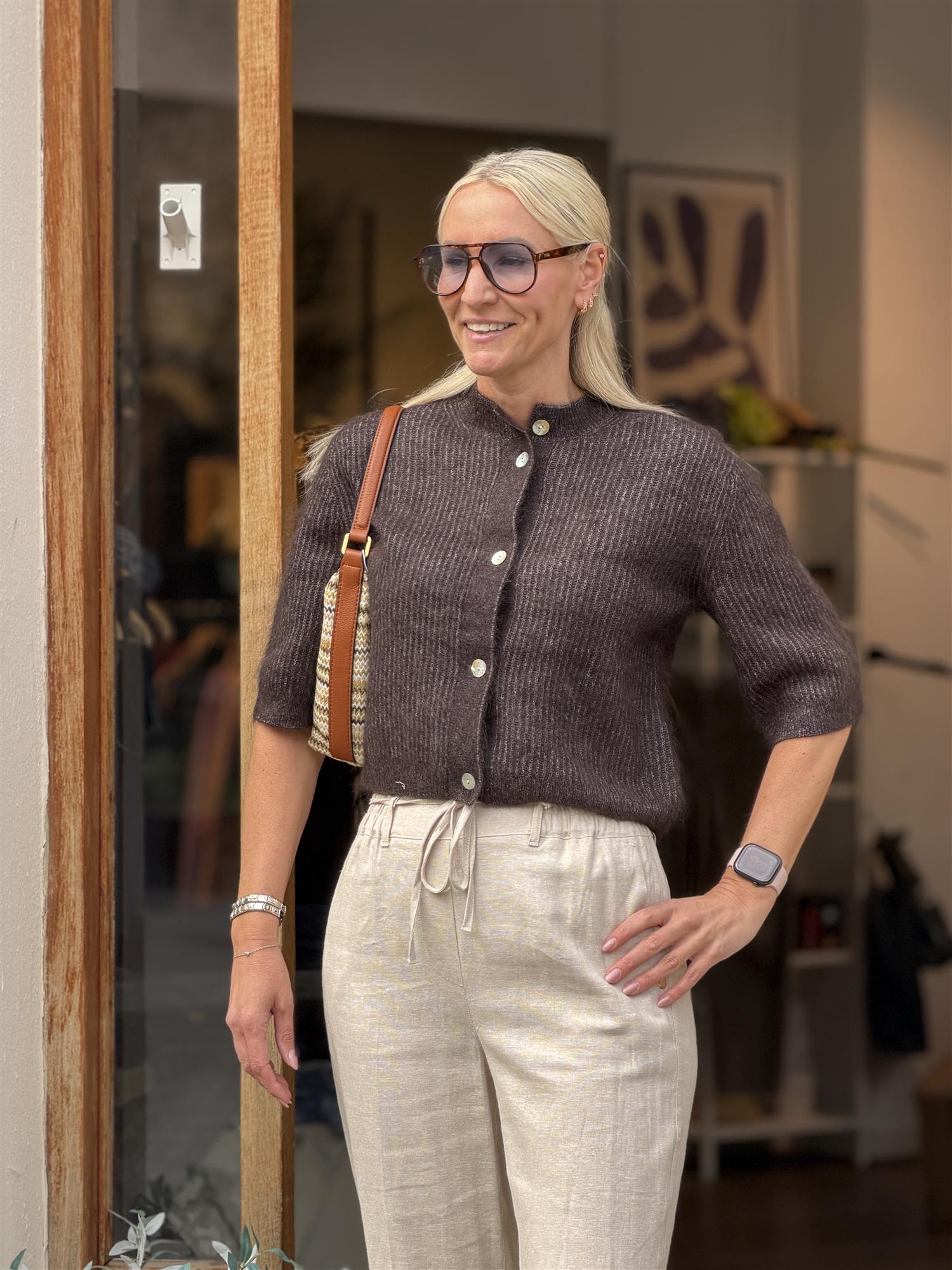 Andrea Knit Rib Cardigan