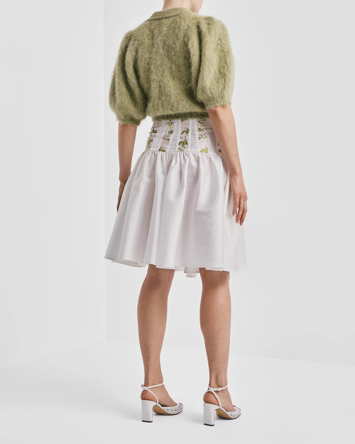 Hairy knit Puffed Jacket