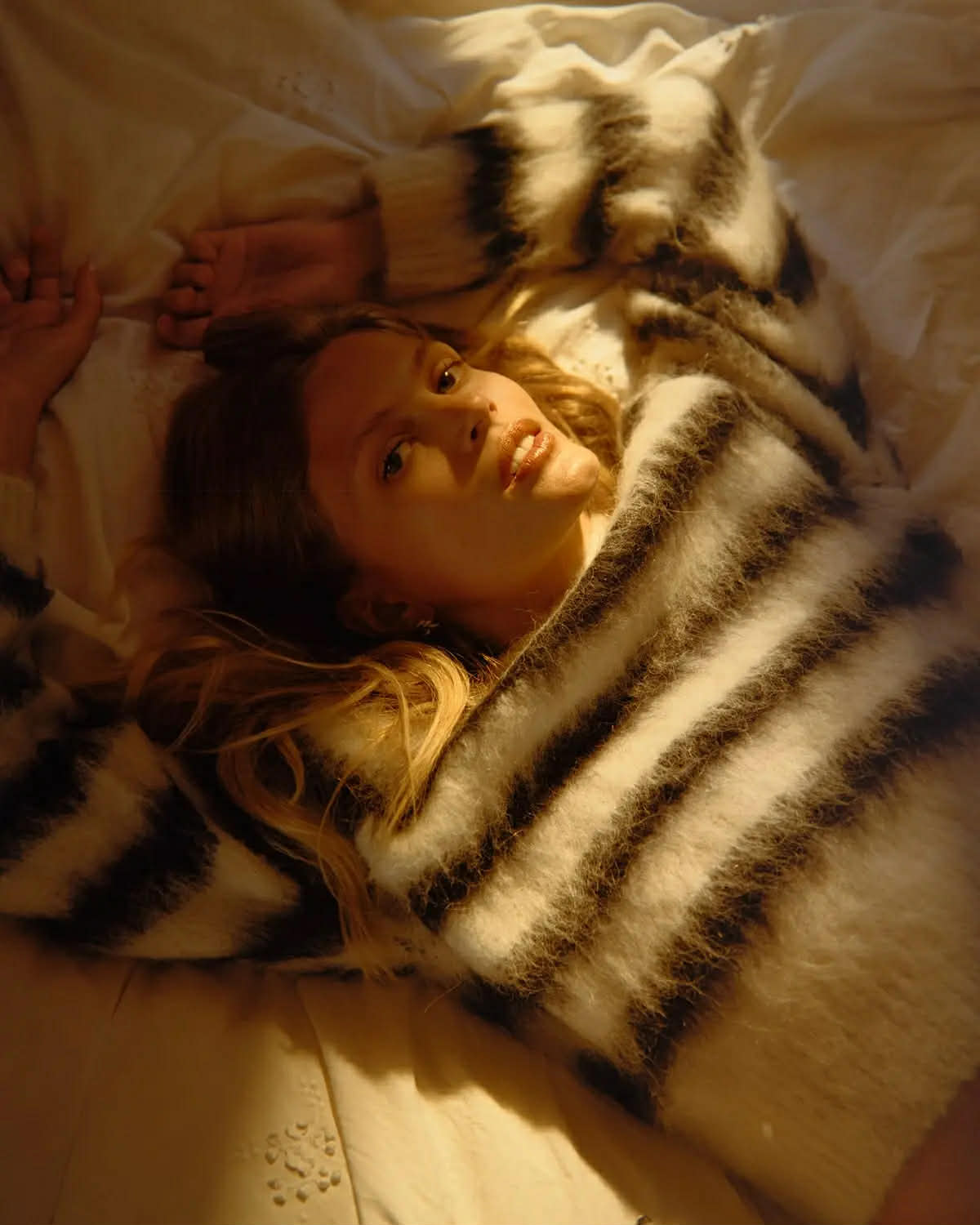 Hairy Knit Fitted Sweater