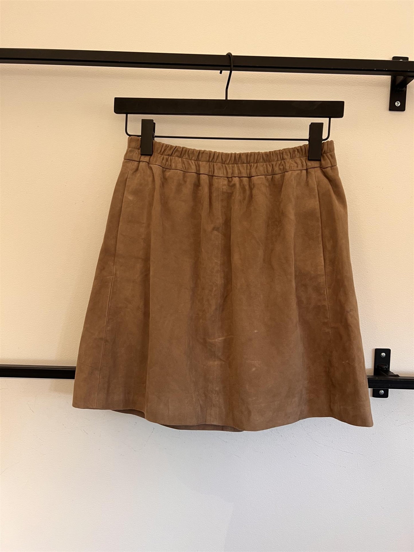 Suede Leather skirt - beige