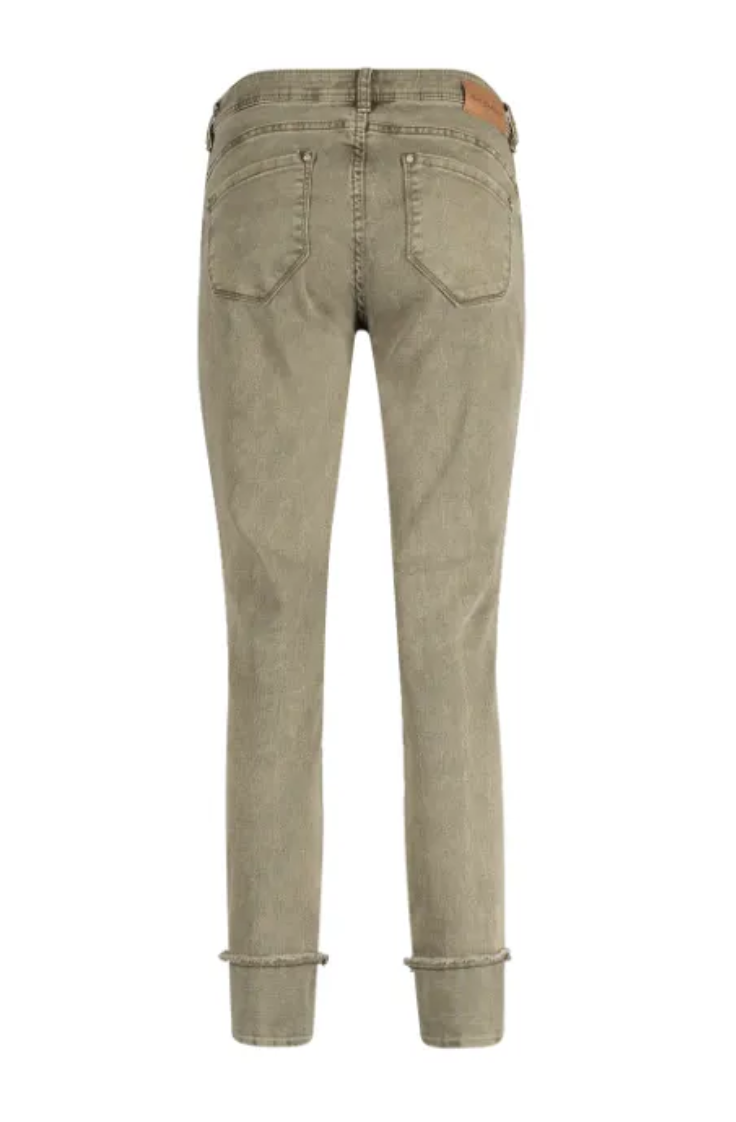 Lulu fancy turnup colored denim - taupe
