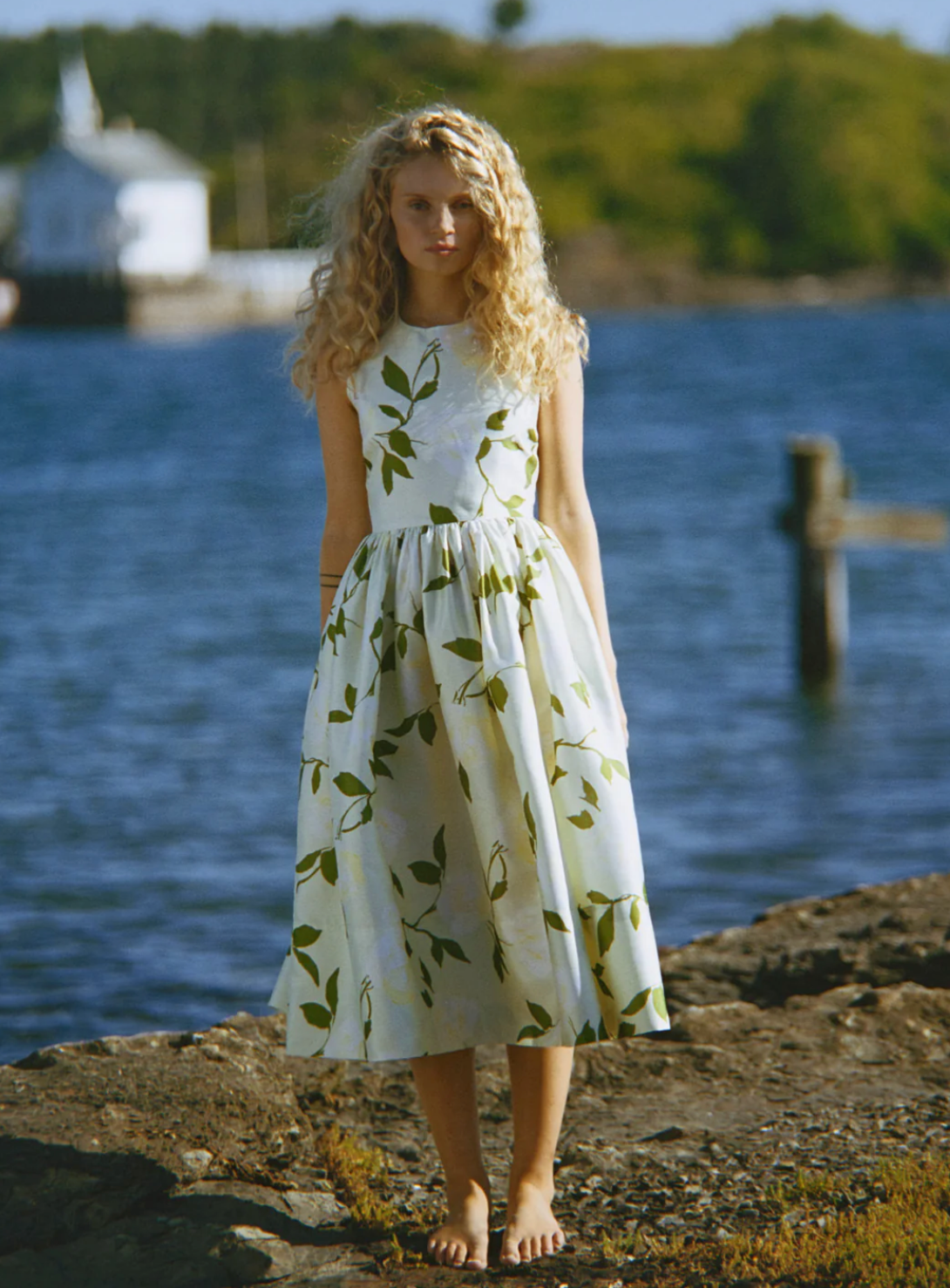 Taffeta Midi Dress