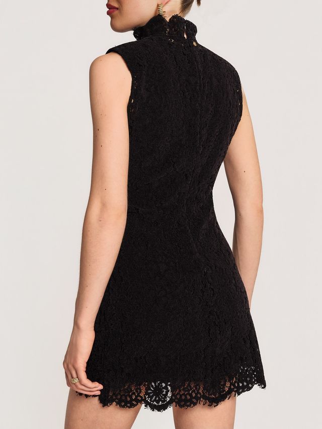 Lace Velvet Mini Dress