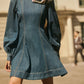 Denim fitted dress