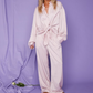 Moon satin trousers - pink