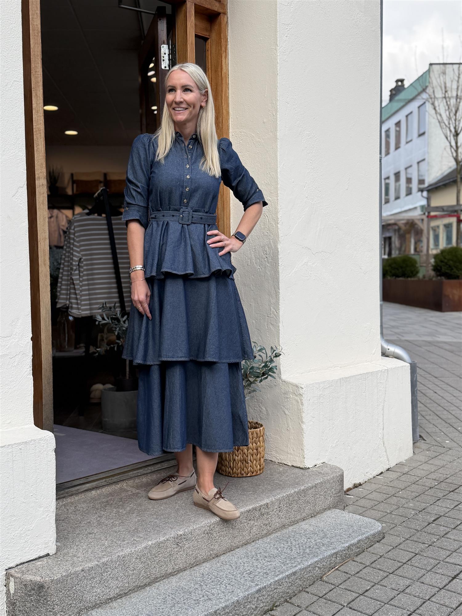 Denim shirt dress