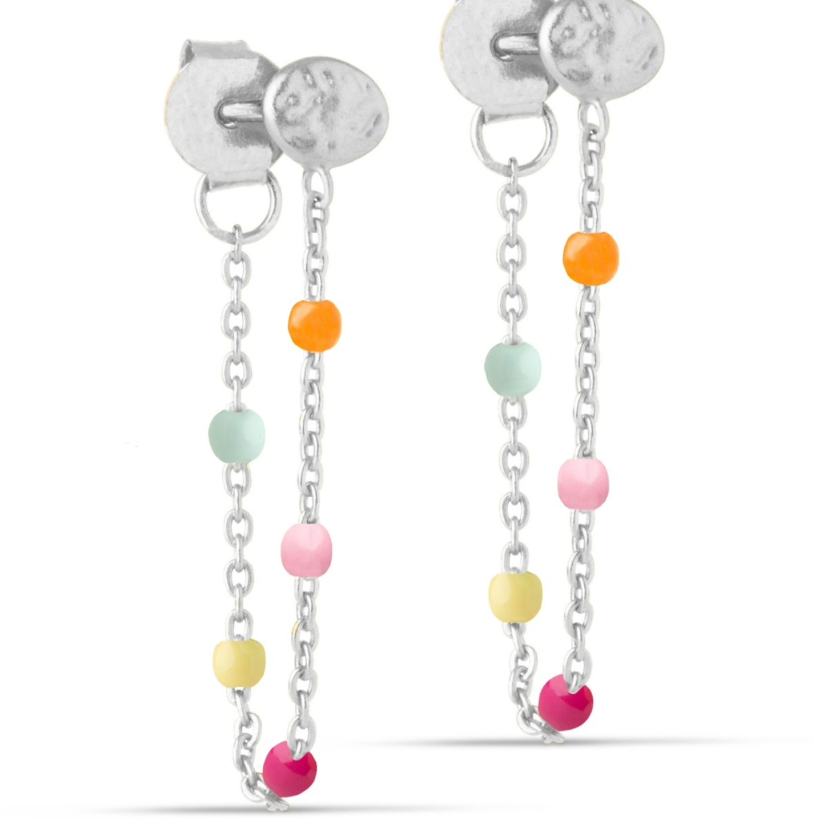 Earring - Lola - Rainbow - Silver