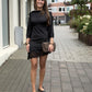 NAOMI TWIST SHOULDER DRESS