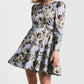 Tailored satin Belt Dress