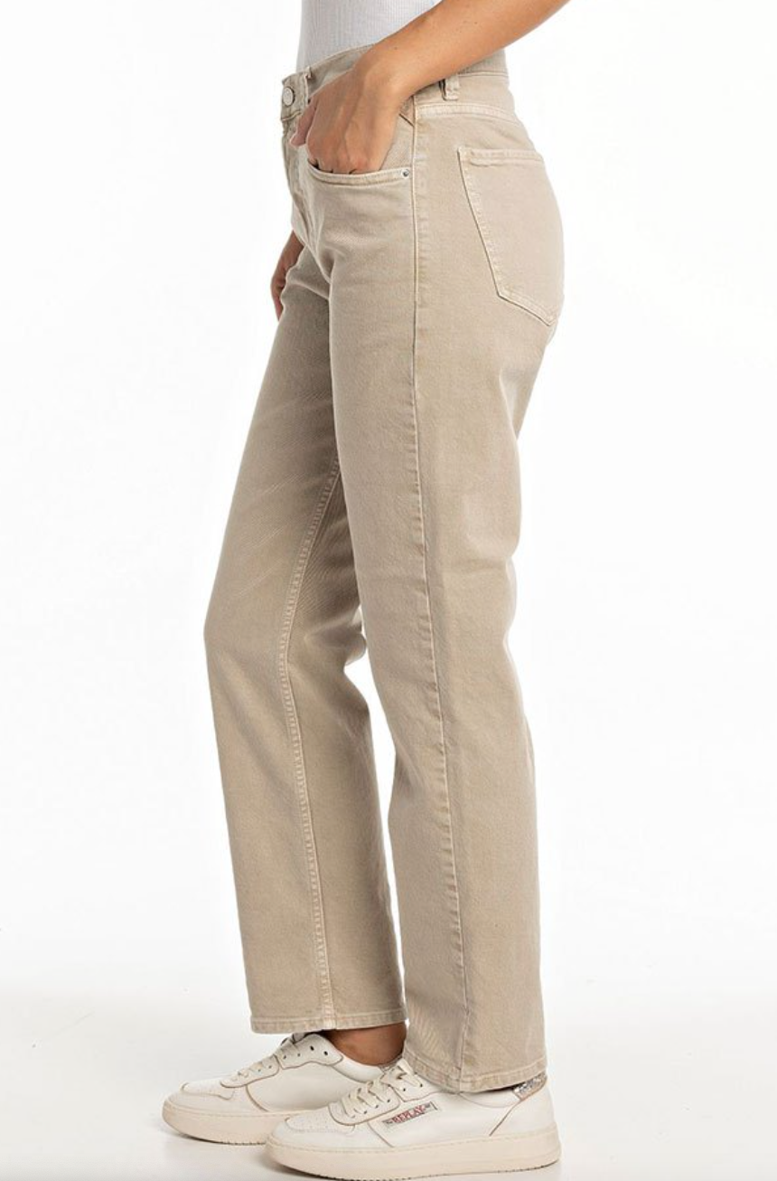 Maijke straight hight waist - Sahara