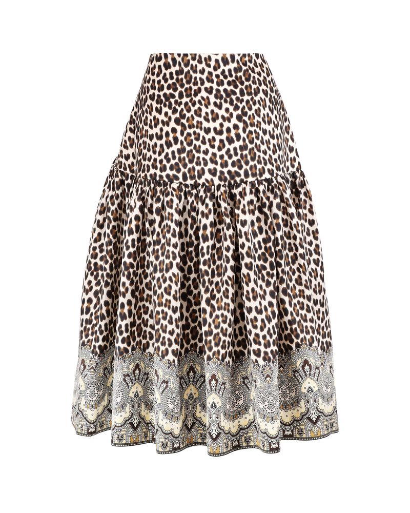 Taffeta Midi Skirt