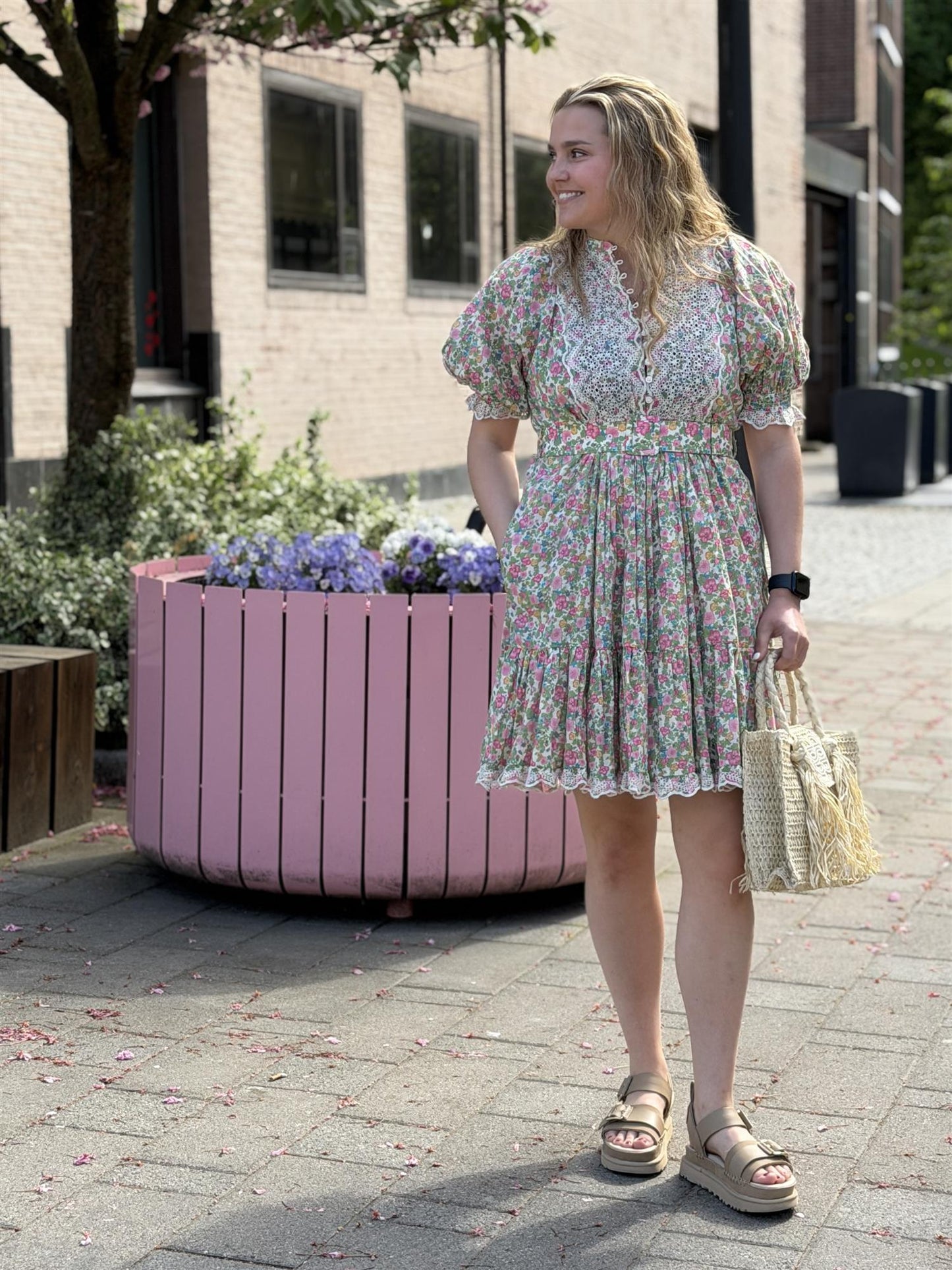 Cotton Slub Shift Dress