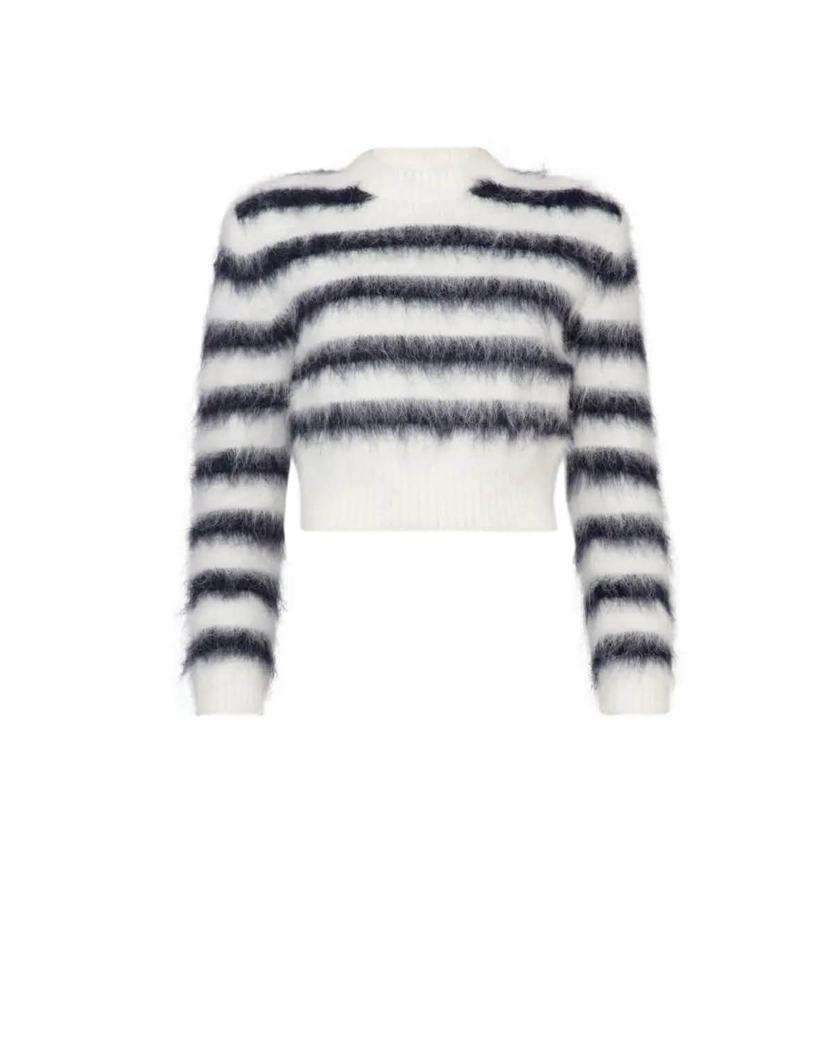 Hairy Knit Fitted Sweater