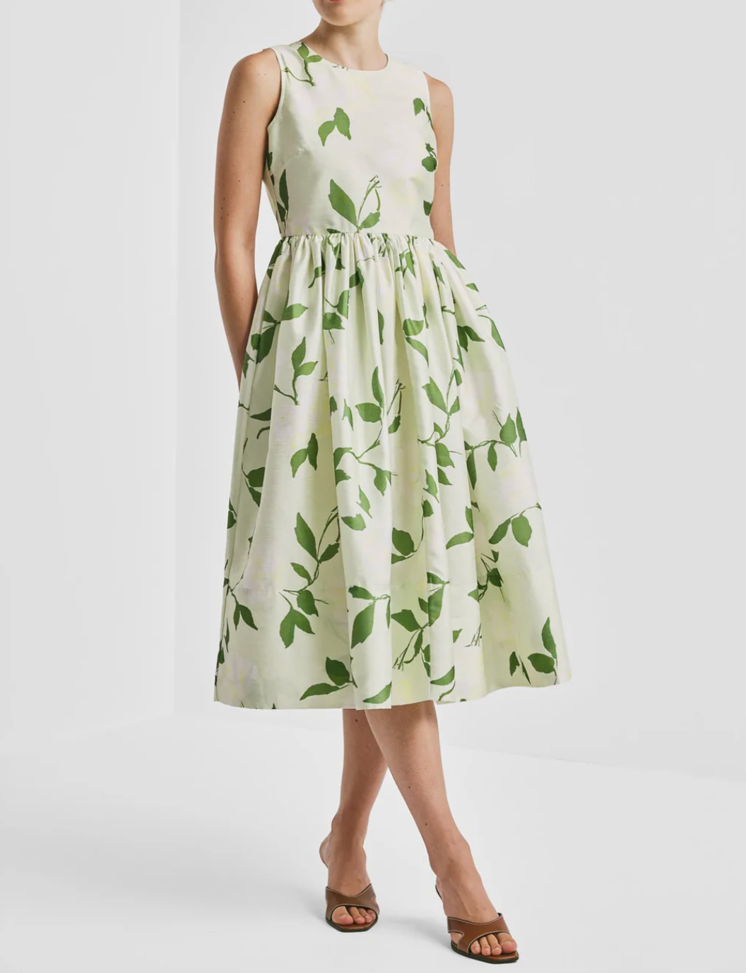 Taffeta Midi Dress