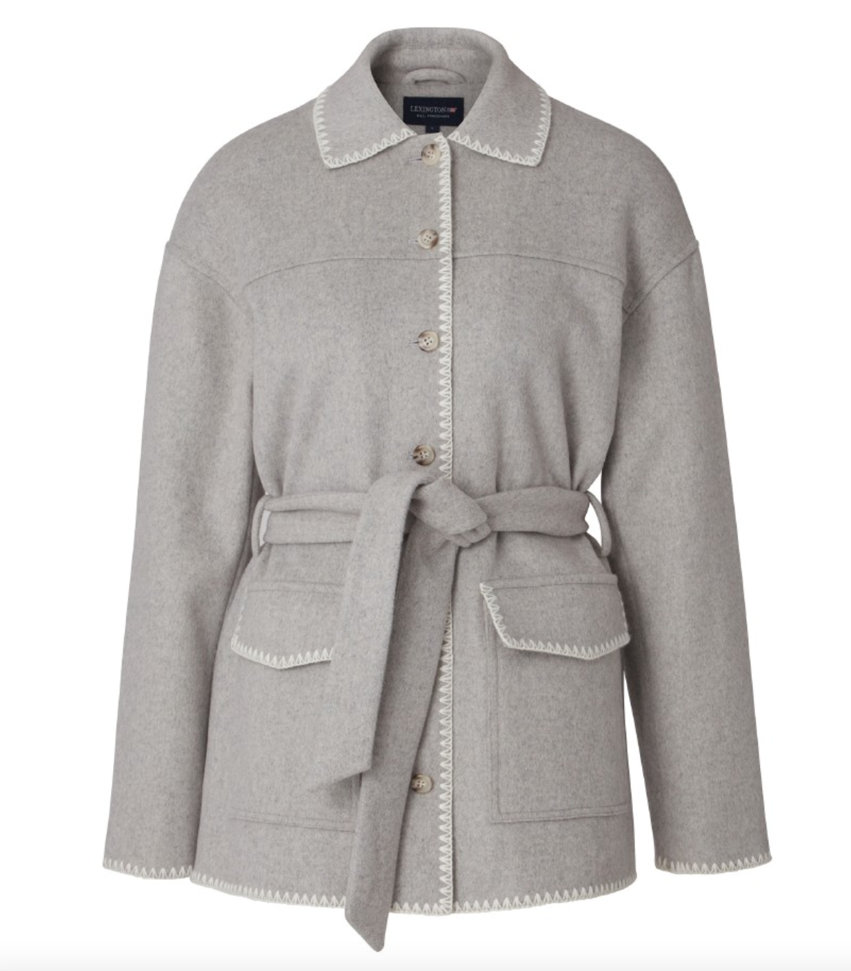 Miriam wool Stitch jacket - Grey Melange