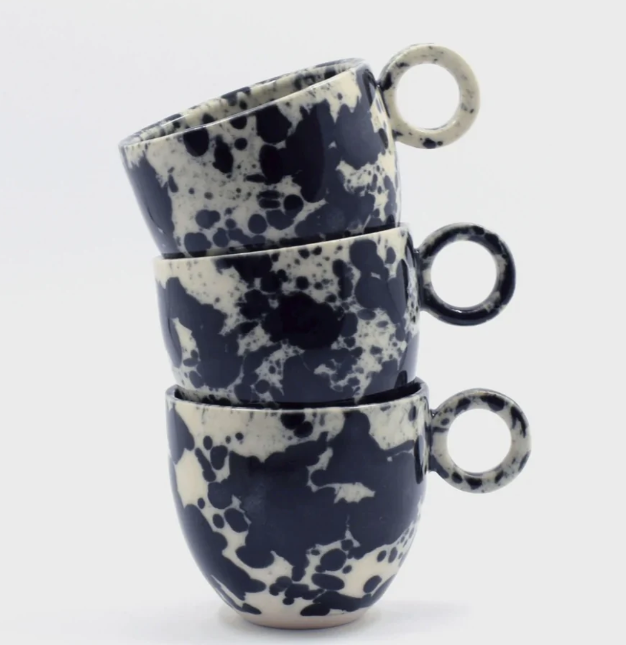 Black Splatter Espresso cup - Ceramics