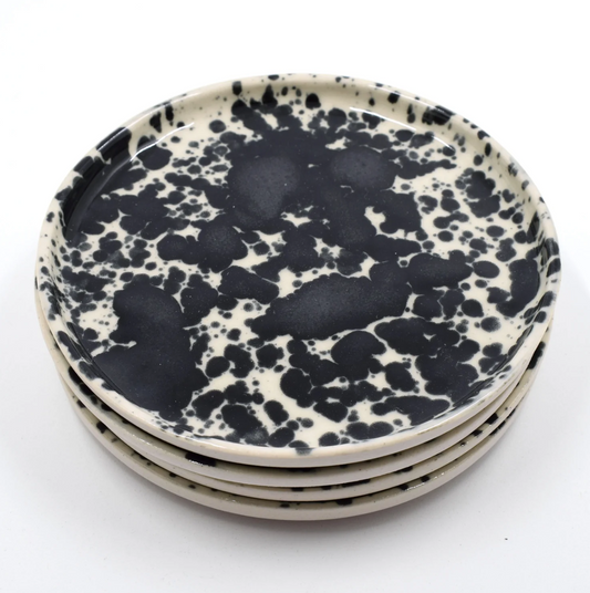 Black Splatter Saucer - Ceramics